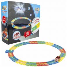 Игровой набор 1TOY Гибкий трек LED со светодиодными лампами, джип [т16191]